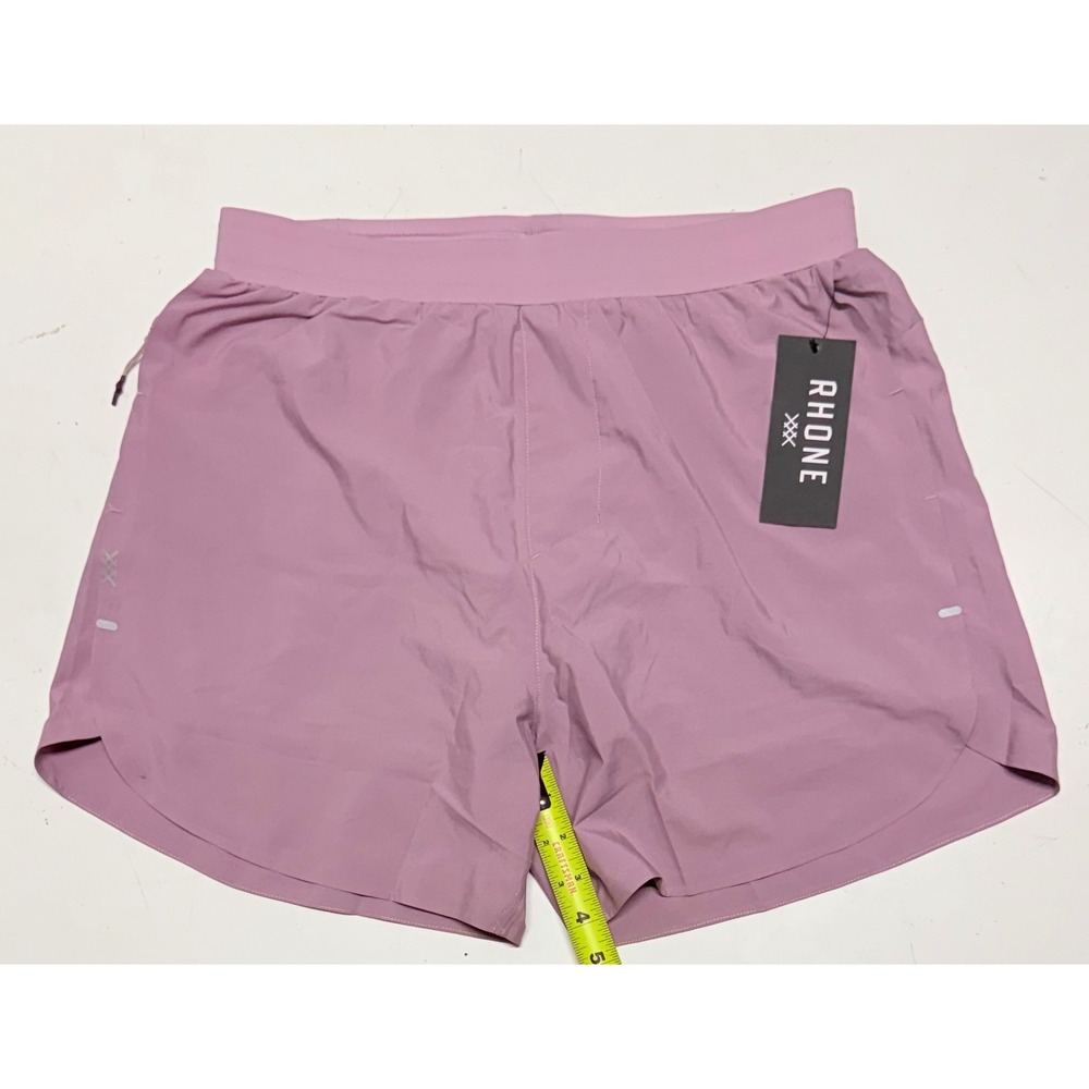Rhone Mens Extra Mile 5" Lined Running Shorts Mauve Pink 101717-535-M Size M‎
